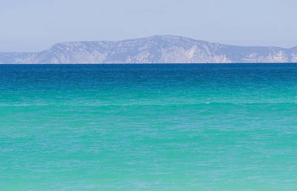 Atlantic water and the distant coast seen from Comporta