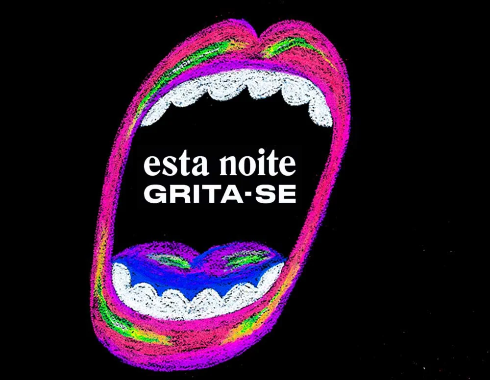 Colourful mouth artwork for the Esta Noite Grita-se dramatic readings