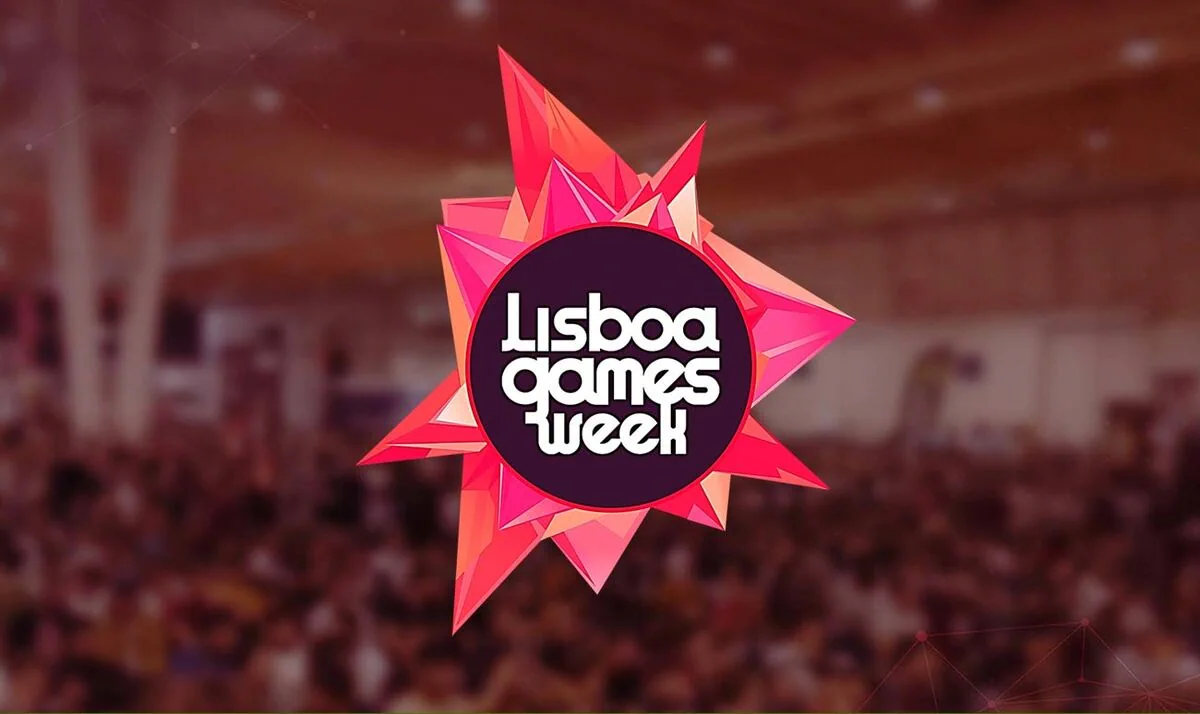 Lisboa Games Week logo on the official pink and red gaming-fair image