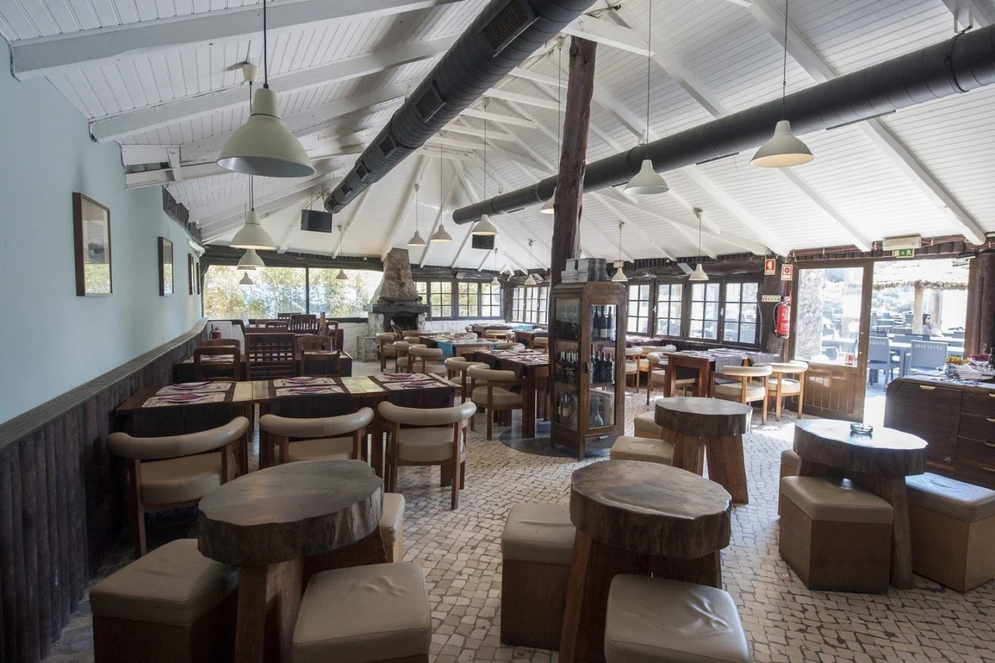 Tables inside Bar do Guincho overlooking the Atlantic