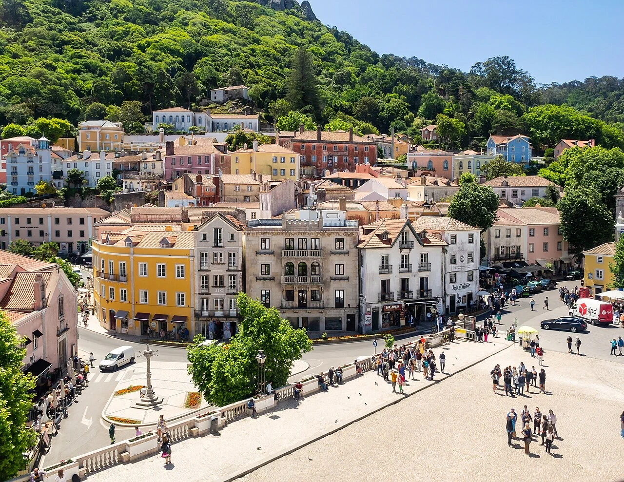 Sintra old town seen from the National Palace